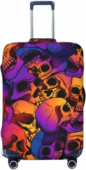 Skull Luggage Cover,Washable Suitcase Covers Fashion Luggage Covers,Anti-Scratch Suitcase Protector Cover