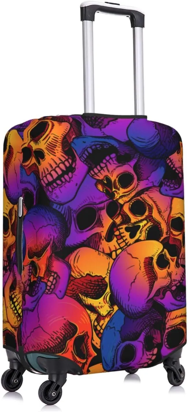 Skull Luggage Cover,Washable Suitcase Covers Fashion Luggage Covers,Anti-Scratch Suitcase Protector Cover