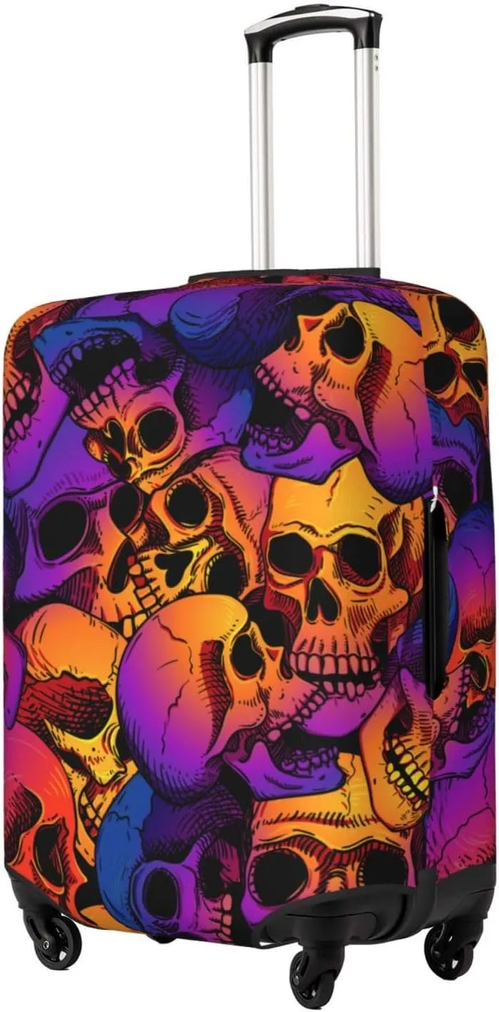 Skull Luggage Cover,Washable Suitcase Covers Fashion Luggage Covers,Anti-Scratch Suitcase Protector Cover