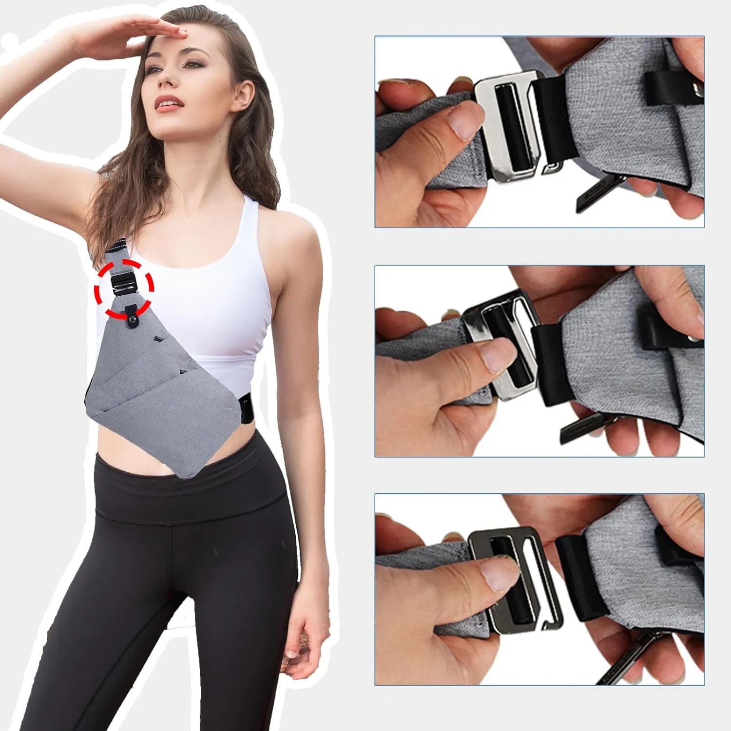 Sling Bag Cross Body Bag, Anti Theft Crossbody Bags for Travel Lightweight Chest Shoulder Bags for Women Men
