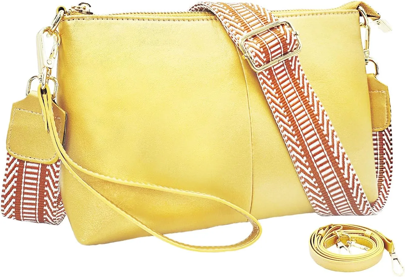 Small Crossbody Clutch Purses Bags for Women Wristlet Wallet Vegan Shoulder Handbags Guitar Strap   Leather Strap
