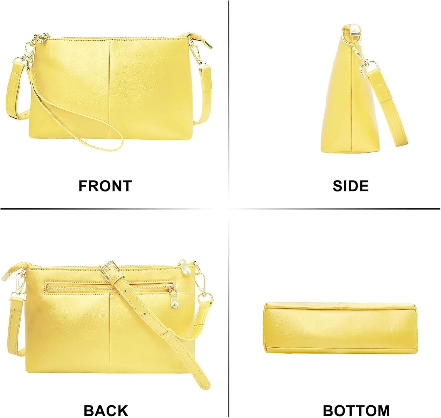 Small Crossbody Clutch Purses Bags for Women Wristlet Wallet Vegan Shoulder Handbags Guitar Strap   Leather Strap