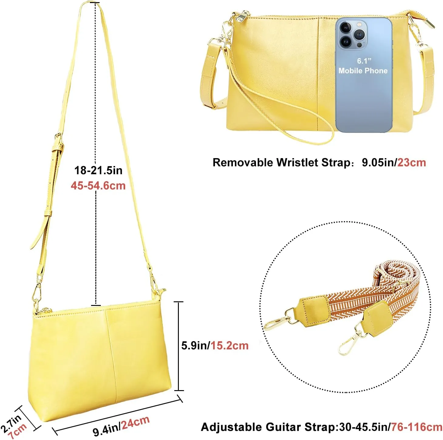 Small Crossbody Clutch Purses Bags for Women Wristlet Wallet Vegan Shoulder Handbags Guitar Strap   Leather Strap