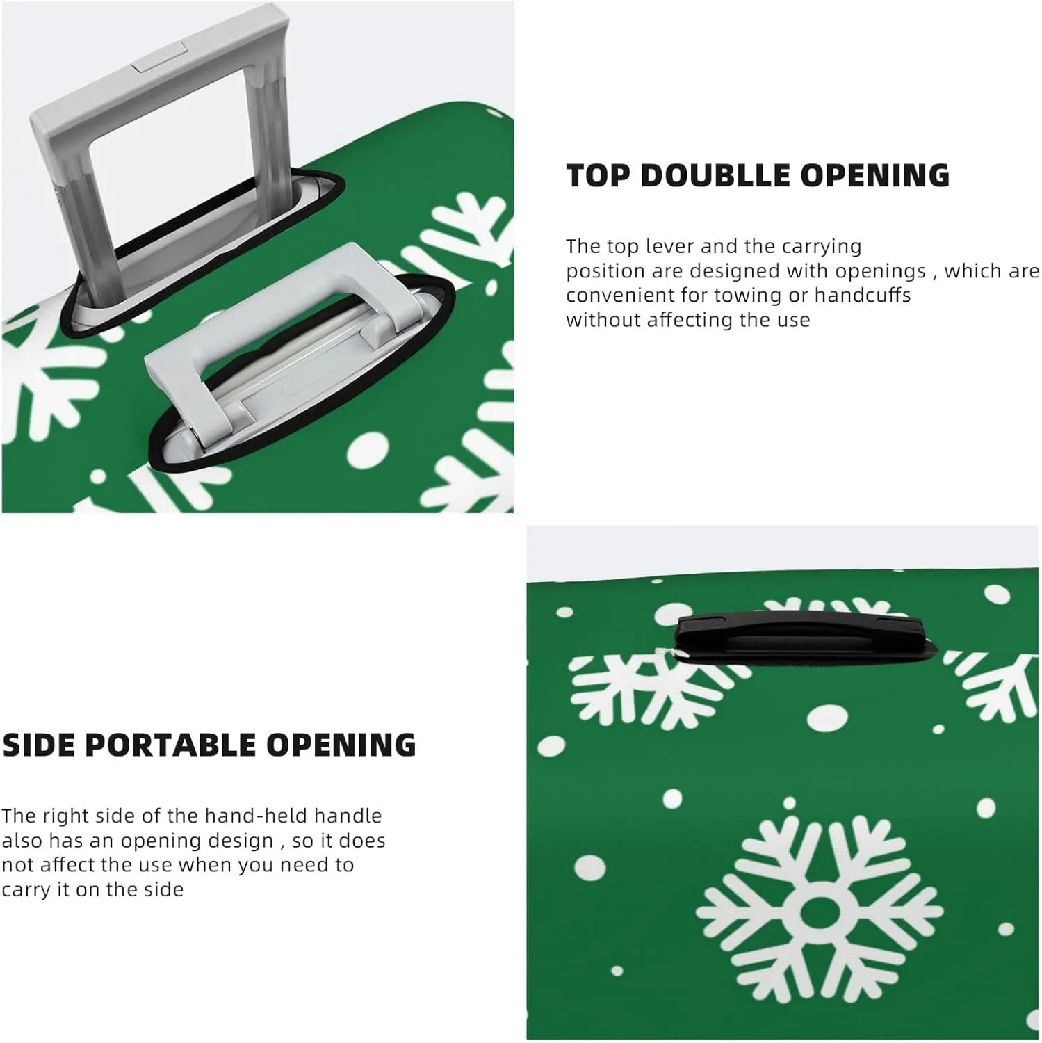 Snowflake Luggage Cover,Washable Suitcase Covers Fashion Luggage Covers,Anti-Scratch Suitcase Protector Cover