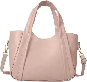 Solid Color Bucket Bag PU Shoulder Bag Versatile Leather Bag Large Capacity Handbag for Girl Women Crossbody Bags Tote