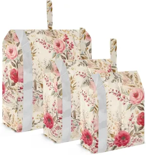 Spring Roses Flowers Leaves Packing Cubes for Travel 3 Set Compression Packing Bags Suitcase Organizer Bags for Travel Accessories