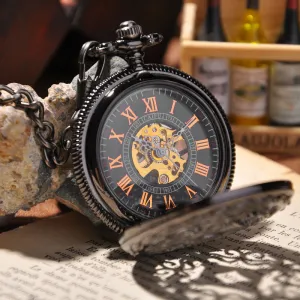Steampunk Pocket Watch New Design Luxury Brand Fashion Skeleton Watches Hand Wind Mechanical Pocket Watch