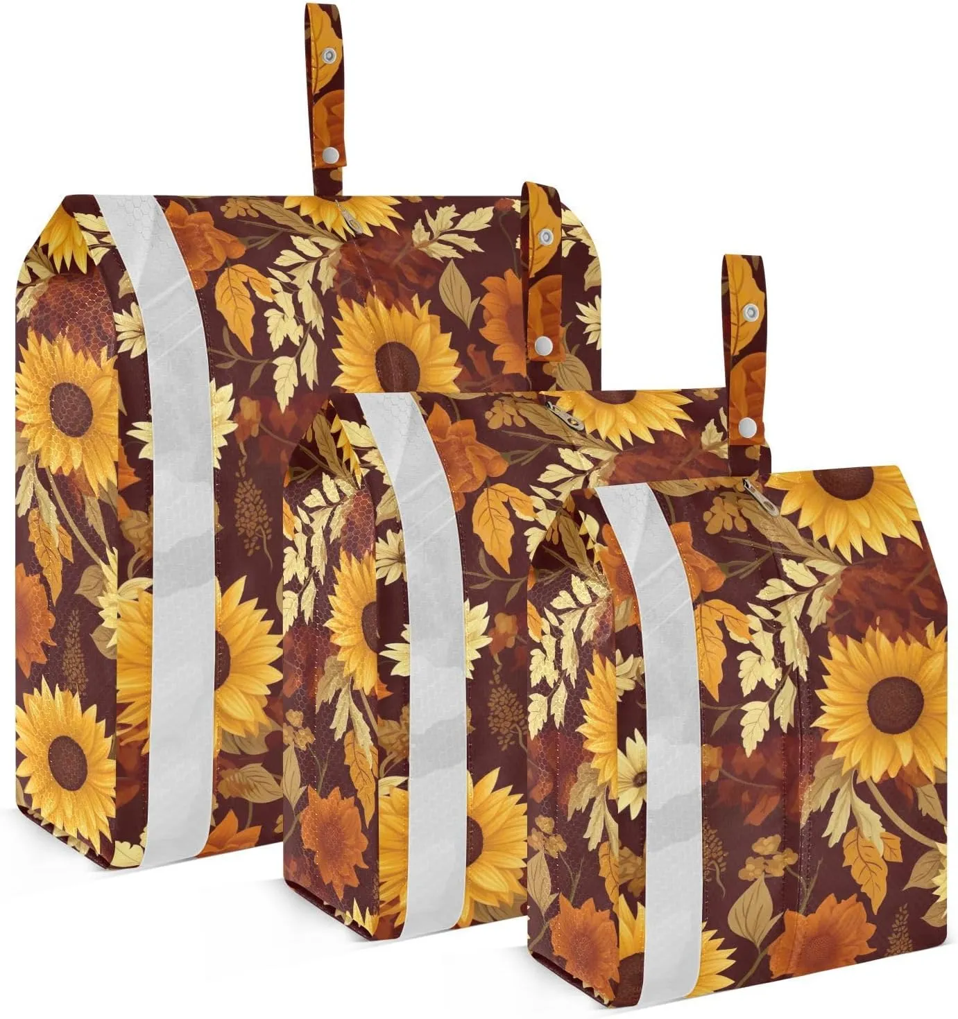 Sunflower Autumn Packing Cubes for Travel 3 Set Compression Packing Bags Suitcase Organizer Bags Set for Suitcase