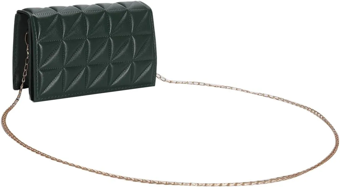 SweatyRocks Women's Casual Chain Shoulder Bag Flap Closure Elegant Crossbody Square Bag