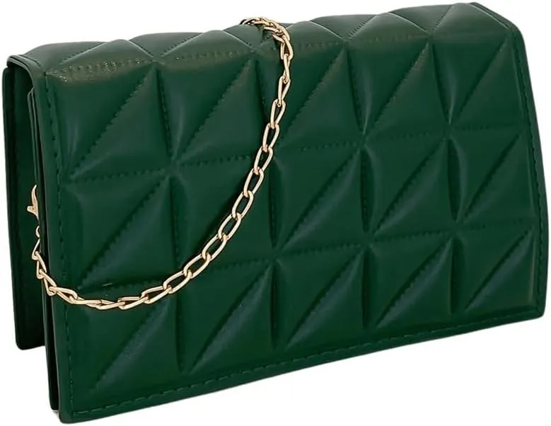 SweatyRocks Women's Casual Chain Shoulder Bag Flap Closure Elegant Crossbody Square Bag