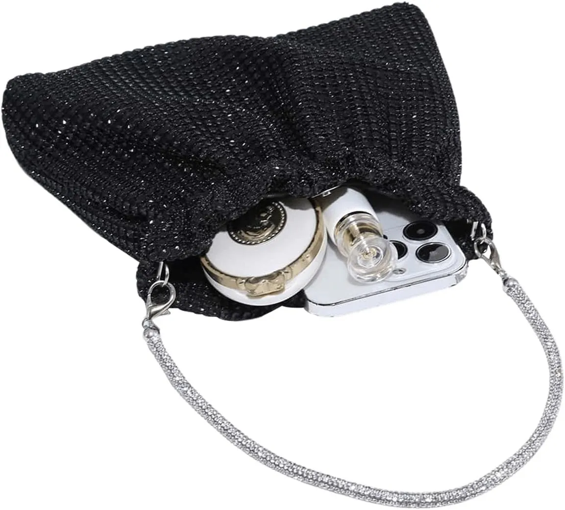SweatyRocks Women's Sequin Glitter Chain Top Handle Evening Bag Elegant Bucket Bag Crossbody Bags