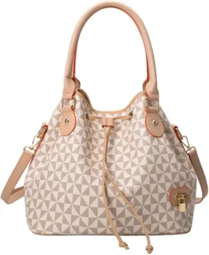 Tenna Teki Chic Argyle Drawstring Bucket Handbag - Spacious Women's Purse