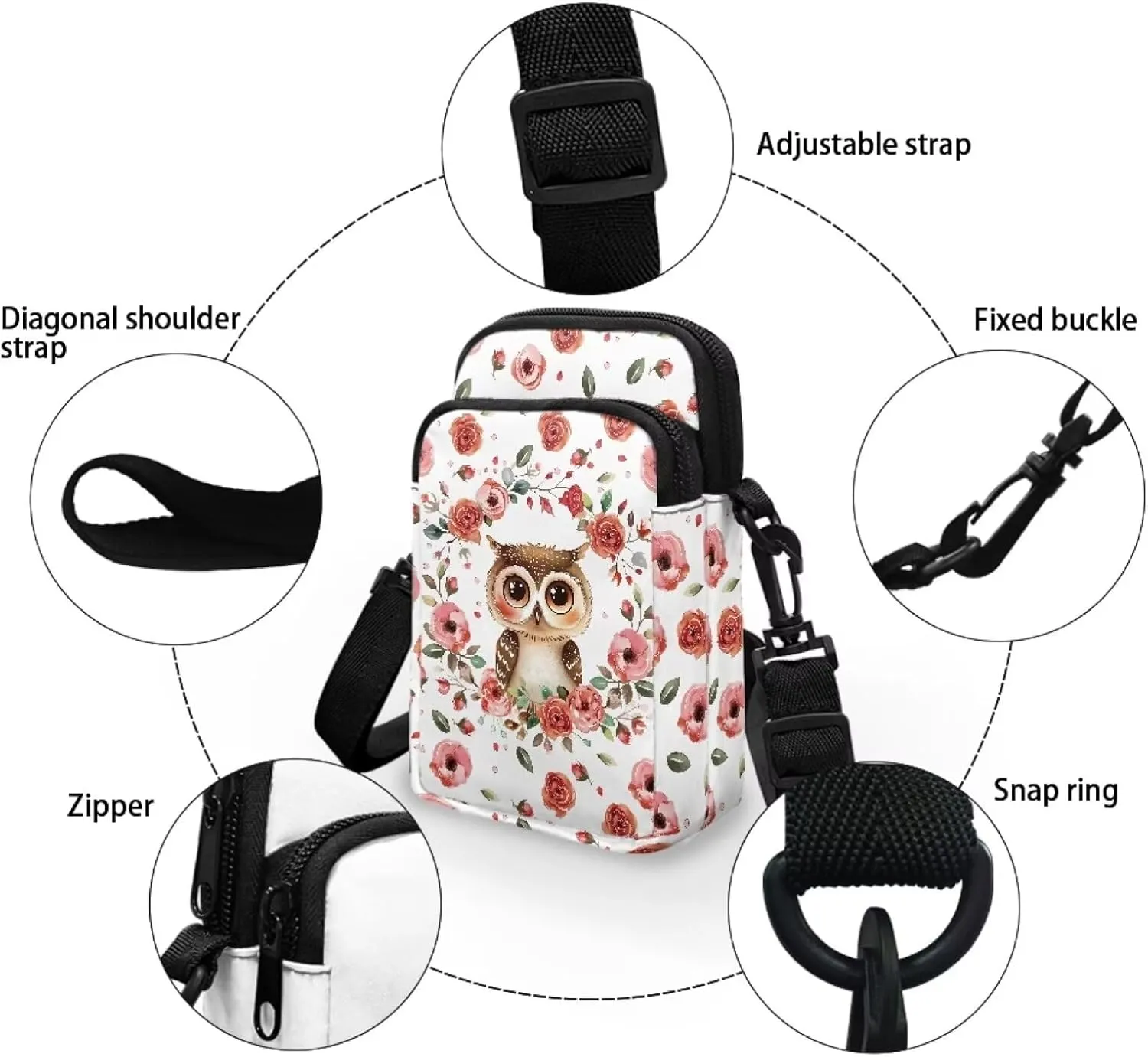 Toddler Girls Crossbody Bags, Kawaii Cross Body Bag Small Satchel Sling Bags for School