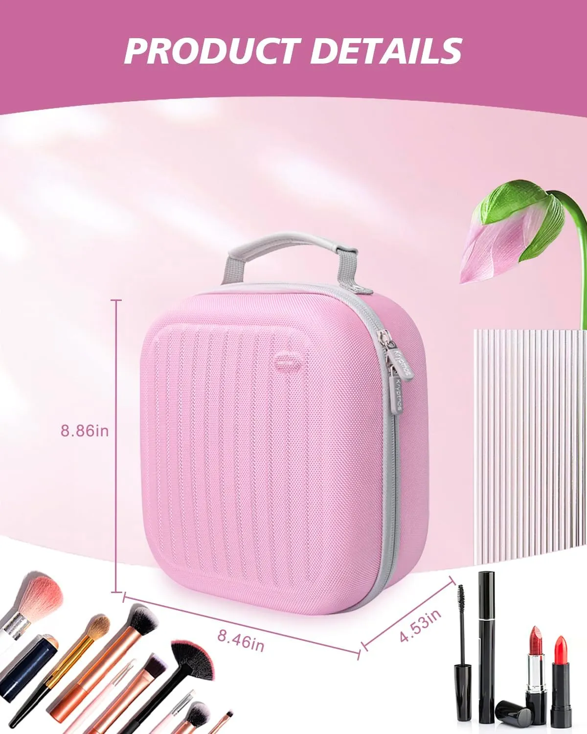 Toiletry Bag Travel Bag for Women, Large Wide-open Water-resistant Cosmetic Bag Portable Organizer Shampoo, Conditioner, Brushes Set and Makeup Accessories (Pink)