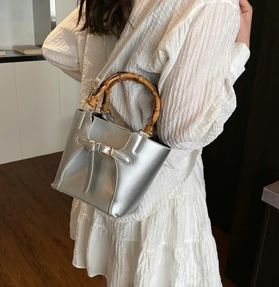 Top Handle Shoulder Crossbody Bag Elegant Bucket Bag Satchel Purse for Travel 2025