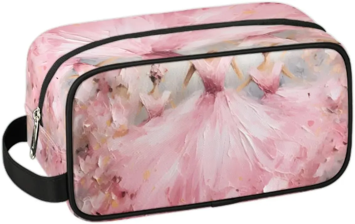 Travel Toiletry Bag for Women Men Elegant Ballet Oil Painting Hanging Cosmetic Bag Waterproof Makeup Bag for Shaving Makeup Toothbrush & Travel Essentials