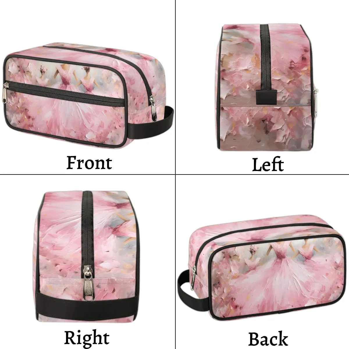 Travel Toiletry Bag for Women Men Elegant Ballet Oil Painting Hanging Cosmetic Bag Waterproof Makeup Bag for Shaving Makeup Toothbrush & Travel Essentials