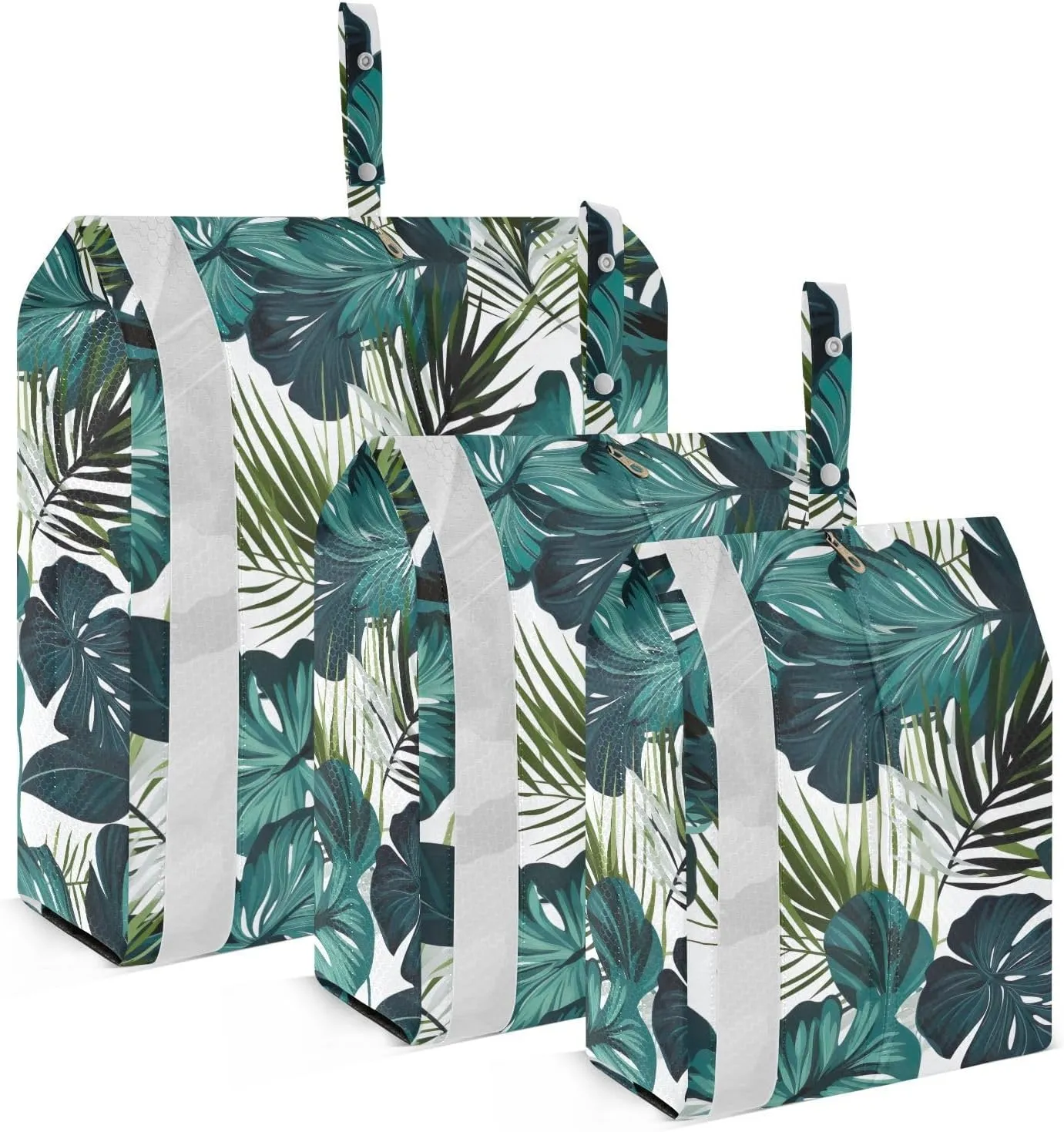 Tropical Green Leaf Summer Packing Cubes for Travel 3 Set Packing Bags Luggage Organizer Bags for Travel Accessories
