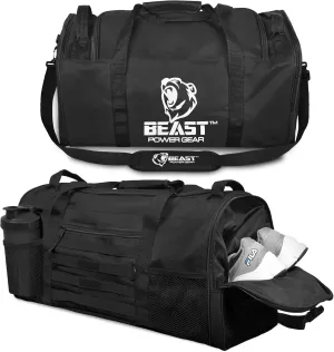 Unisex Duffel Bag Black, Extra Roomy Waterproof Gym Bag For Women with Shoe Compartment, Sports Bags with Zippered Pockets, Adjustable Straps Duffle Bag Travel Large Gym Bag For Men