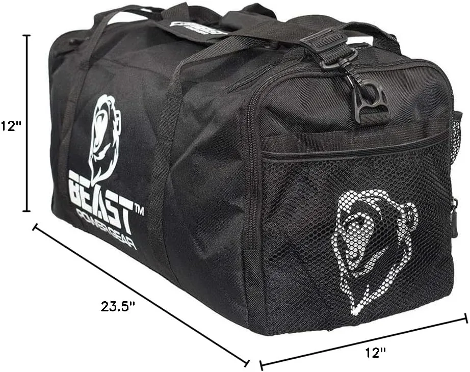 Unisex Duffel Bag Black, Extra Roomy Waterproof Gym Bag For Women with Shoe Compartment, Sports Bags with Zippered Pockets, Adjustable Straps Duffle Bag Travel Large Gym Bag For Men