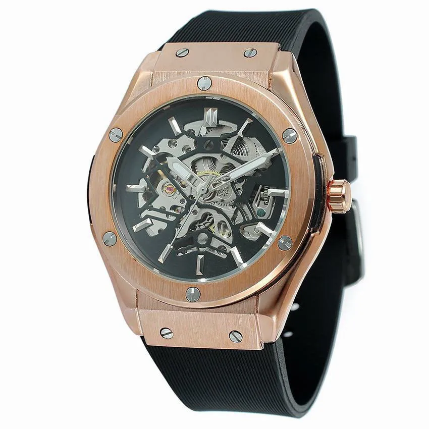 Vintage skeleton mechanical watch