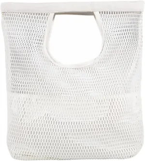 Wakauto 1Pc Capacity Mesh Beach Tote Bag Versatile Shopping Bag Pouch for Beach Pool and Vacation Lightweight and Portable Design