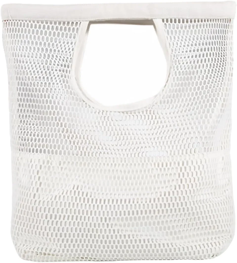 Wakauto 1Pc Capacity Mesh Beach Tote Bag Versatile Shopping Bag Pouch for Beach Pool and Vacation Lightweight and Portable Design