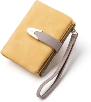 Wallets for Women Rfid Small Compact Bifold short Wallet,Ladies Wristlet Zipper Coin Purse