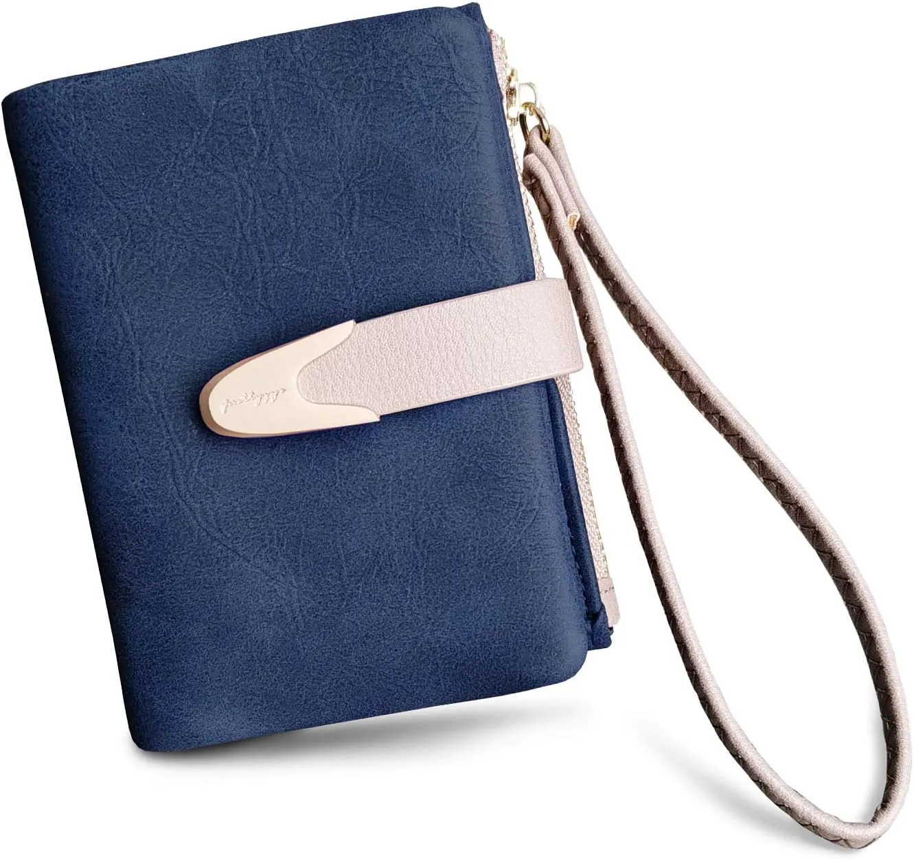 Wallets for Women Rfid Small Compact Bifold short Wallet,Ladies Wristlet Zipper Coin Purse