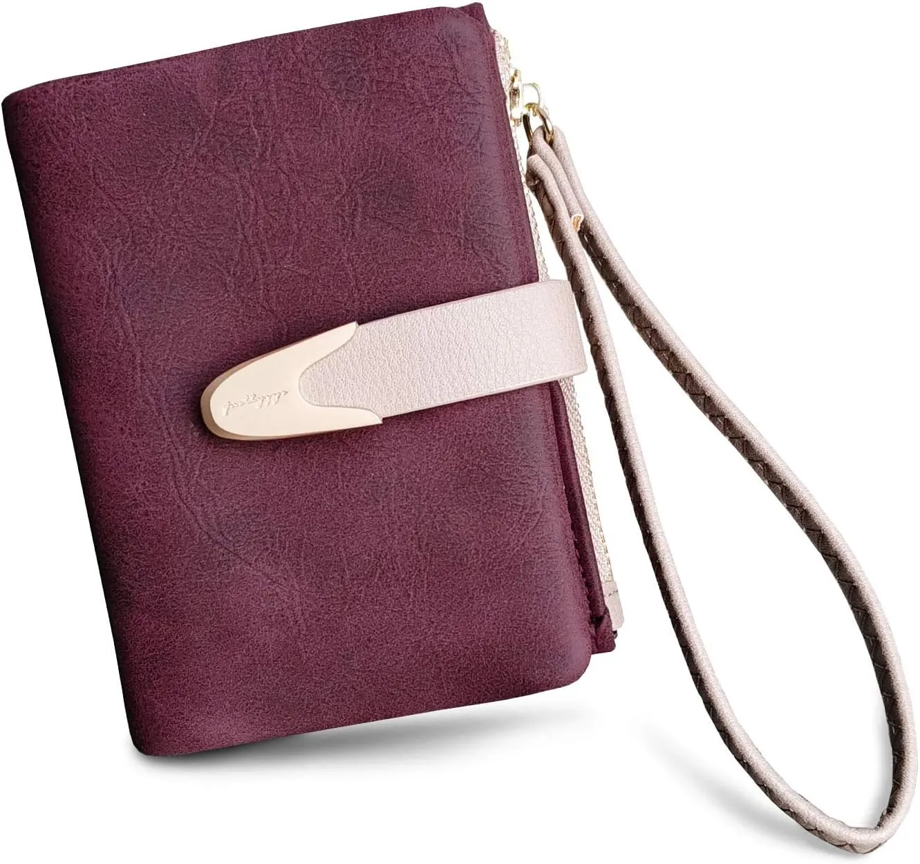 Wallets for Women Rfid Small Compact Bifold short Wallet,Ladies Wristlet Zipper Coin Purse