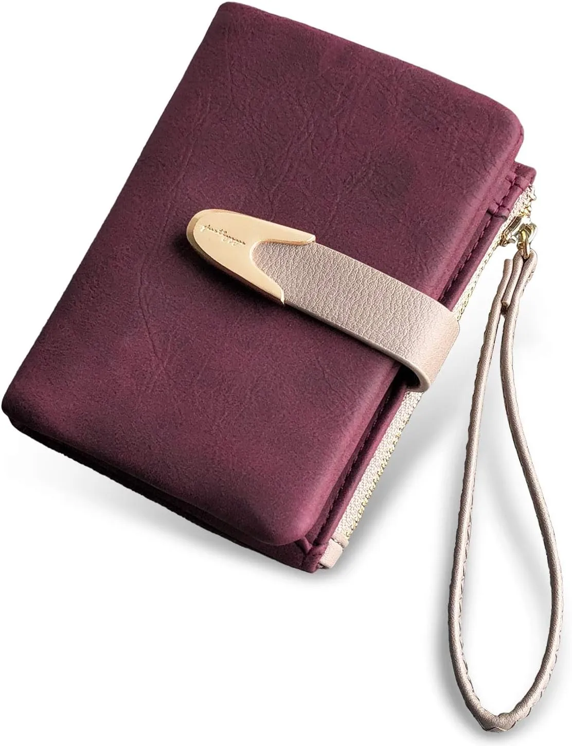 Wallets for Women Rfid Small Compact Bifold short Wallet,Ladies Wristlet Zipper Coin Purse
