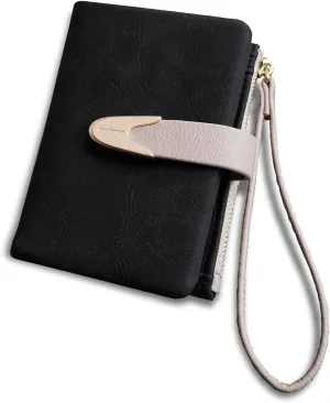 Wallets for Women Rfid Small Compact Bifold short Wallet,Ladies Wristlet Zipper Coin Purse