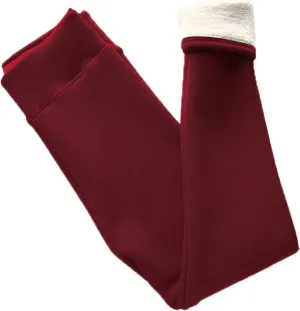 Warm Winter Thick Leggings Women Wool Fleece Females Clothing Lambskin Cashmere Velvet Pants Elasticity S-2XL