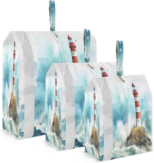 Watercolor Isolated Packing Cubes for Travel 3 Set Packing Bags Luggage Bags Organizer for Travel Compression