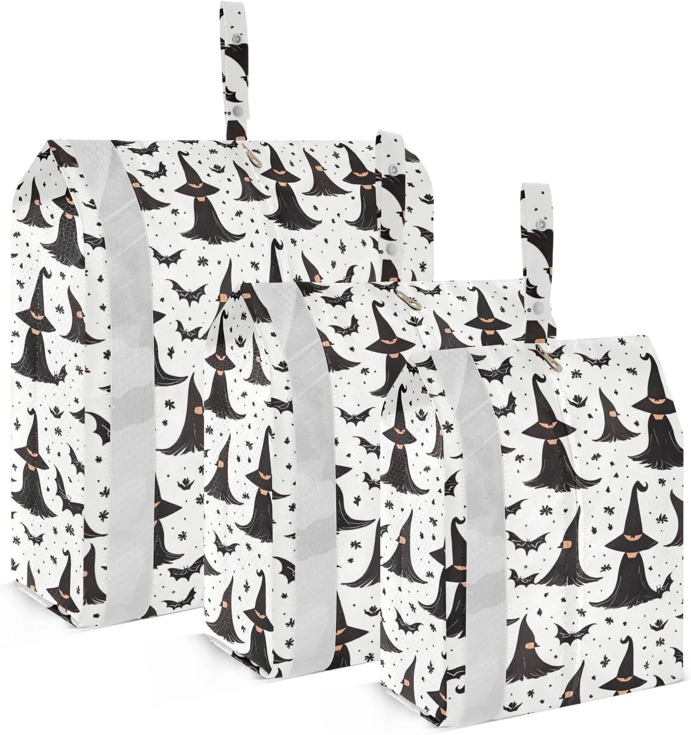 Witch Wizard Halloween Packing Cubes for Travel 3 Set Travel Organizer Bags Luggage Bags for Packing Compression