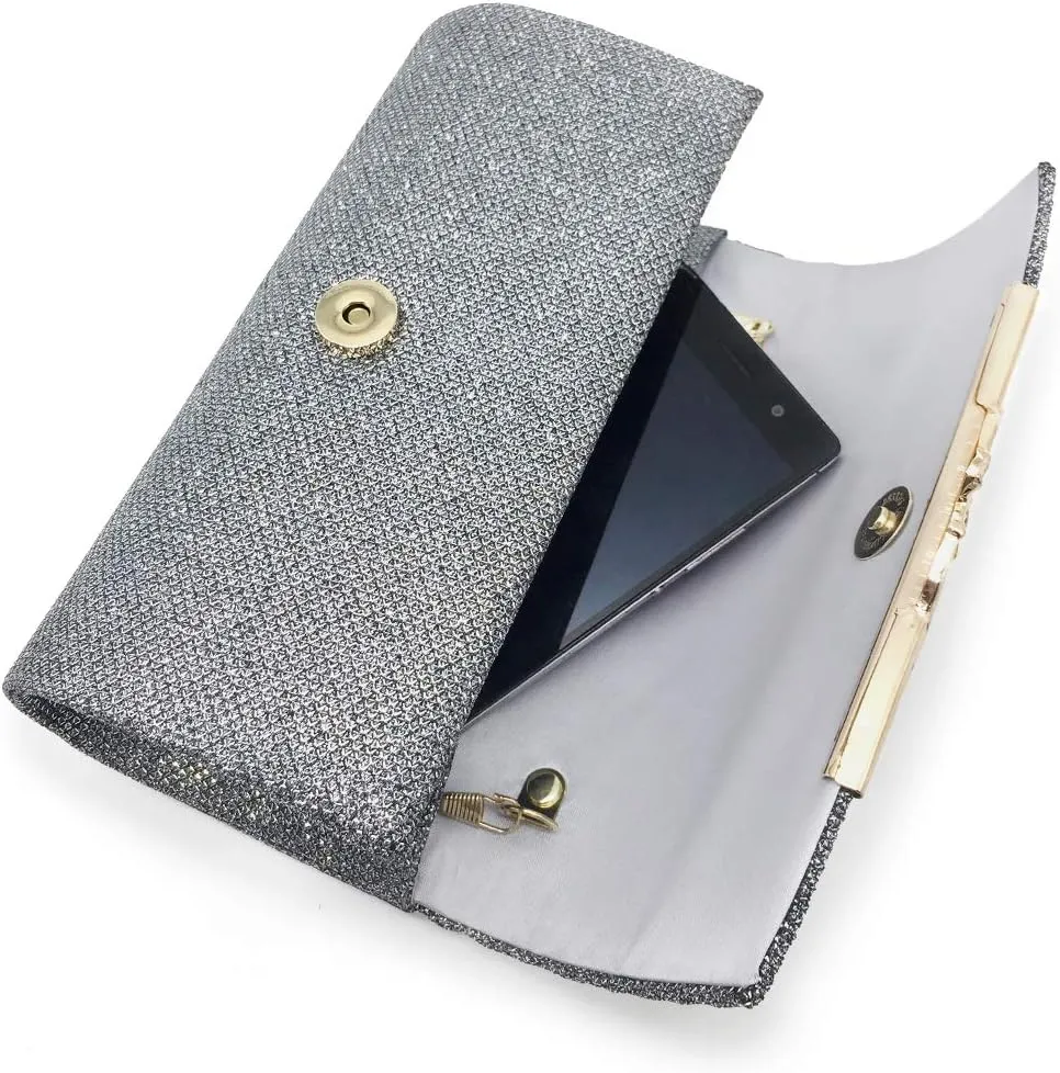 Women Evening Bag Party Banquet Glitter Bag For Girls Wedding Clutches Handbag Chain Shoulder Bag