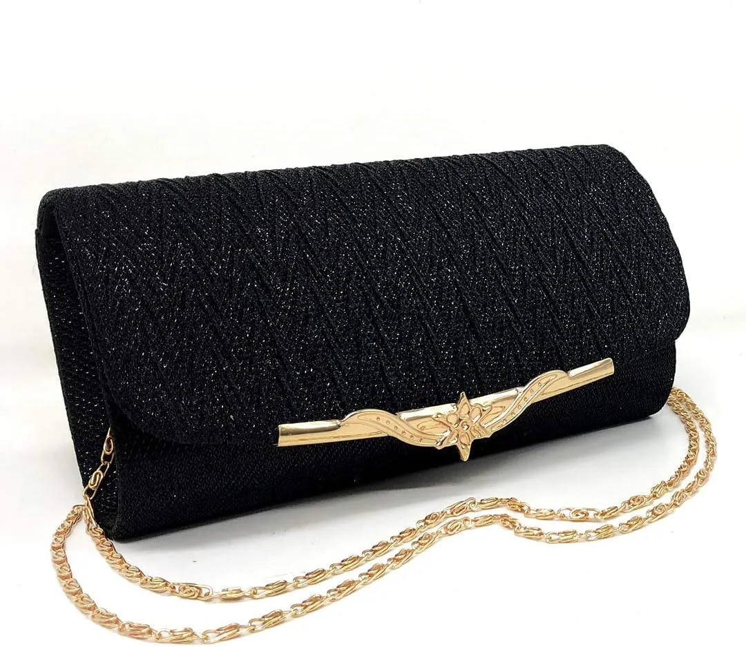 Women Evening Bag Party Banquet Glitter Bag For Girls Wedding Clutches Handbag Chain Shoulder Bag