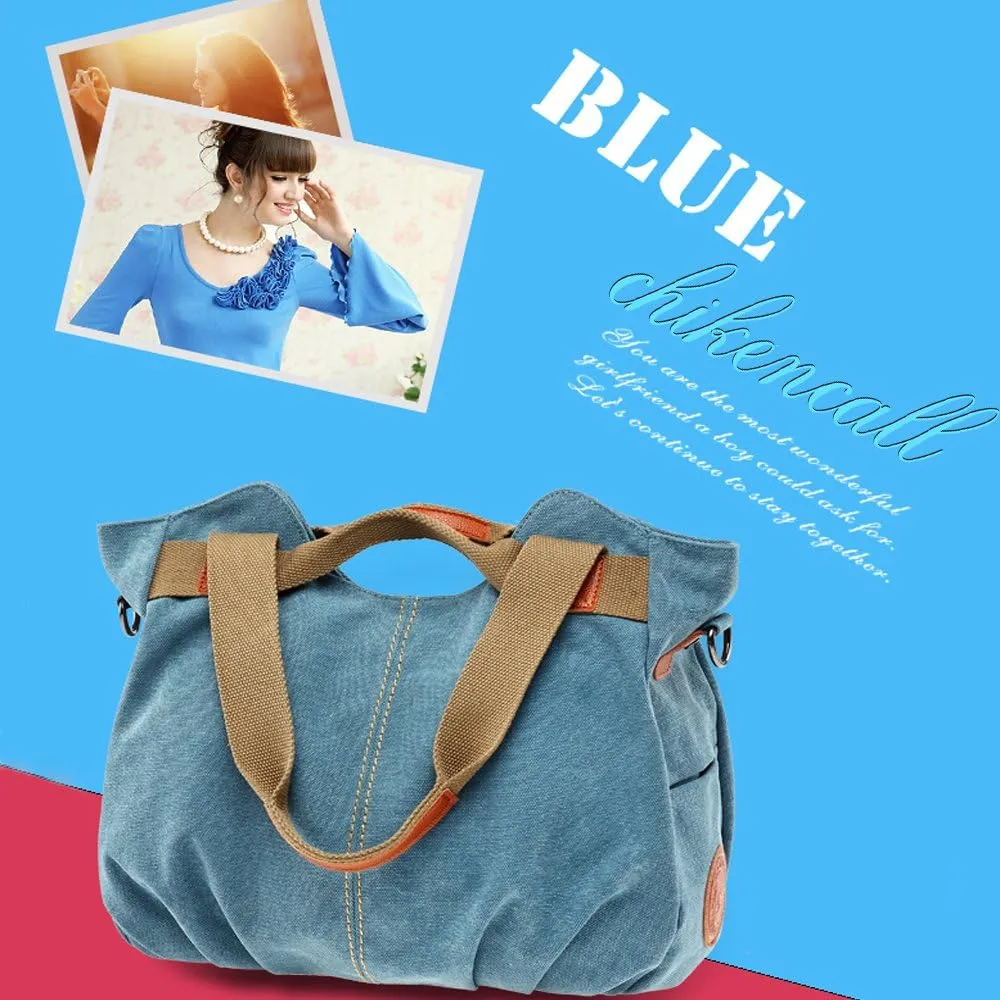 Women Ladies Bags Vintage Hobo Canvas Daily Purse Shoulder Tote Shopper Handbag