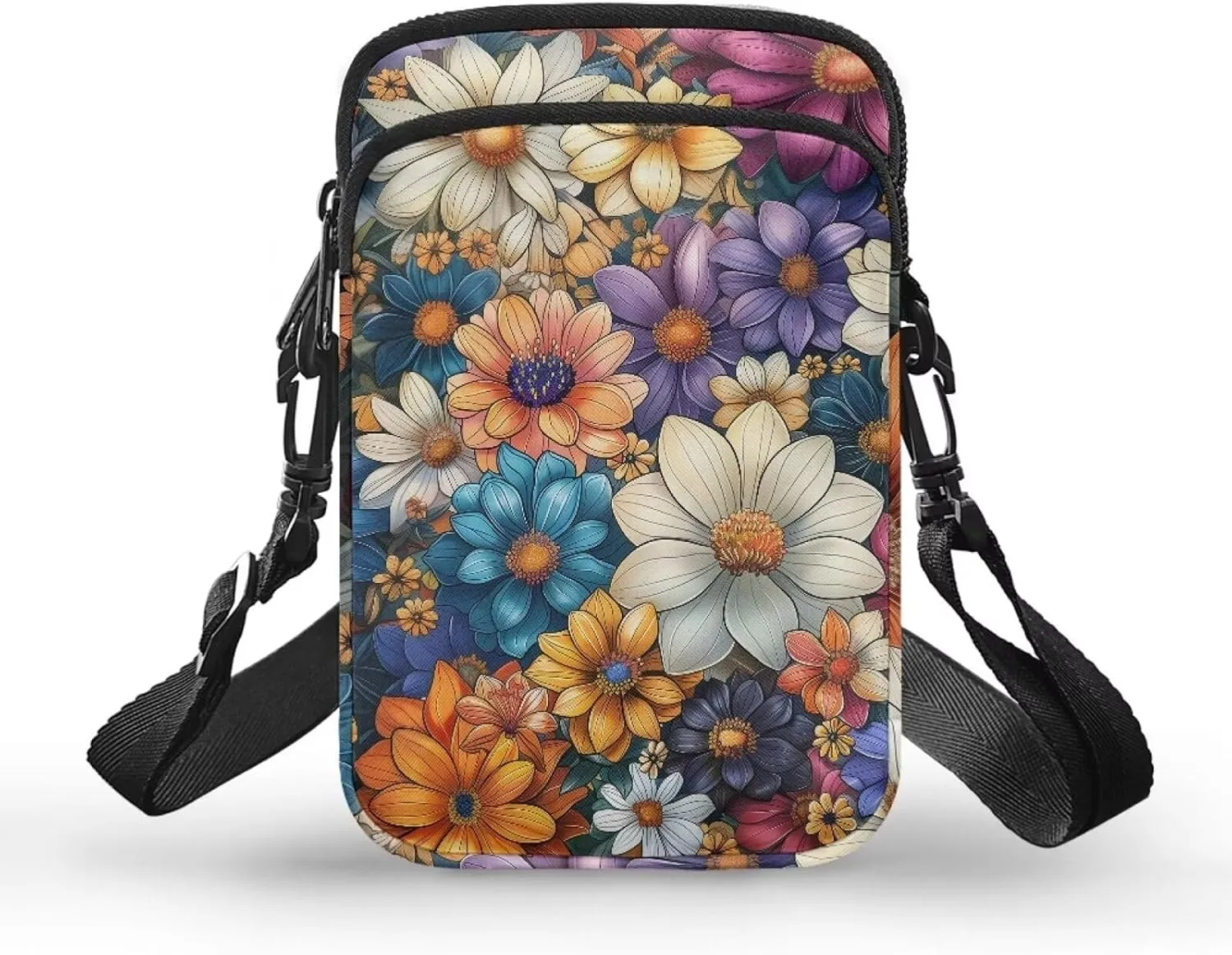 Women's Crossbody Bags Travel Shoulder Sling Bags Cell Phone Case Purse with Front Pocket
