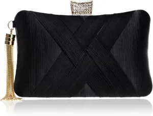 Womens Evening Clutch Purse Chain Crossbody Purse Crystal Shoulder Handbag Elegant Evening Bag for Wedding Party Prom