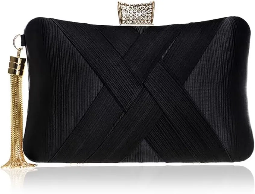 Womens Evening Clutch Purse Chain Crossbody Purse Crystal Shoulder Handbag Elegant Evening Bag for Wedding Party Prom