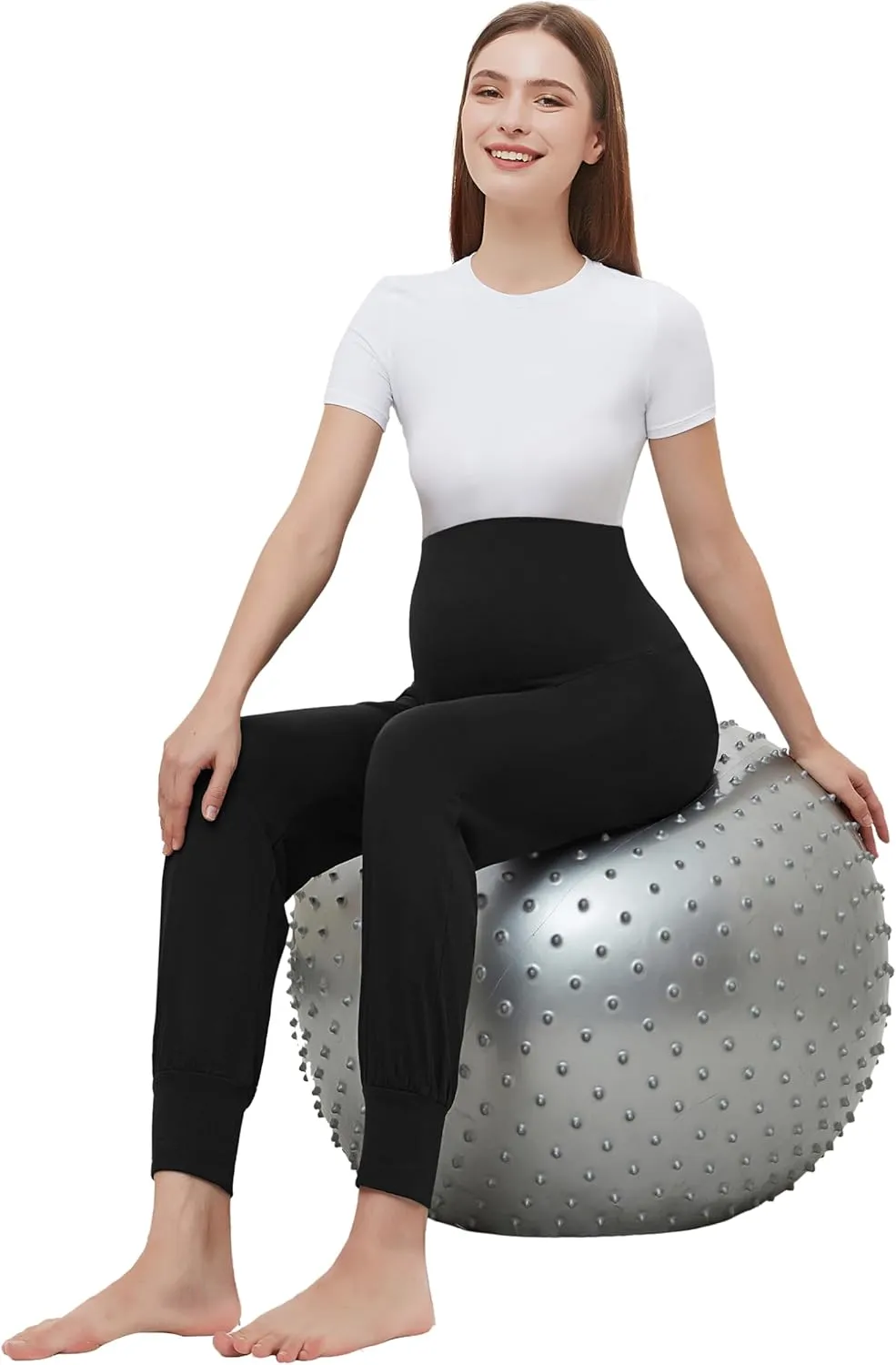 Women's Maternity Joggers Pants Pregnancy Clothes Over The Belly Pregnancy Pant with Pockets