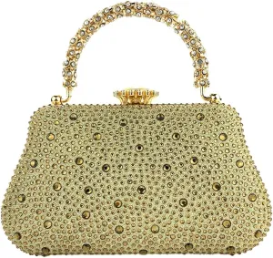 Women's Rhinestone Clutch Elegant Evening Bags Shell Dinner Handbag Sparkly Glitter Purse Party Prom Wedding