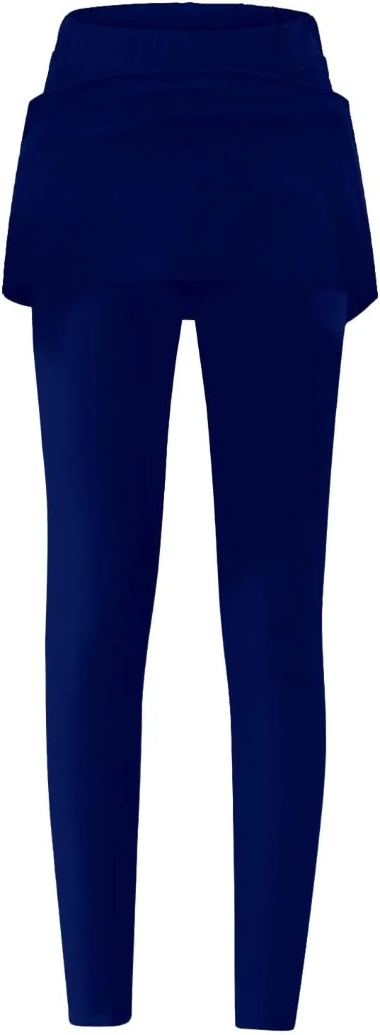 Women's Sports Skirted Leggings Yoga Skirts Spandex Tights Athletic Tennis Skorts Gym Active Running Bottoms Skirts