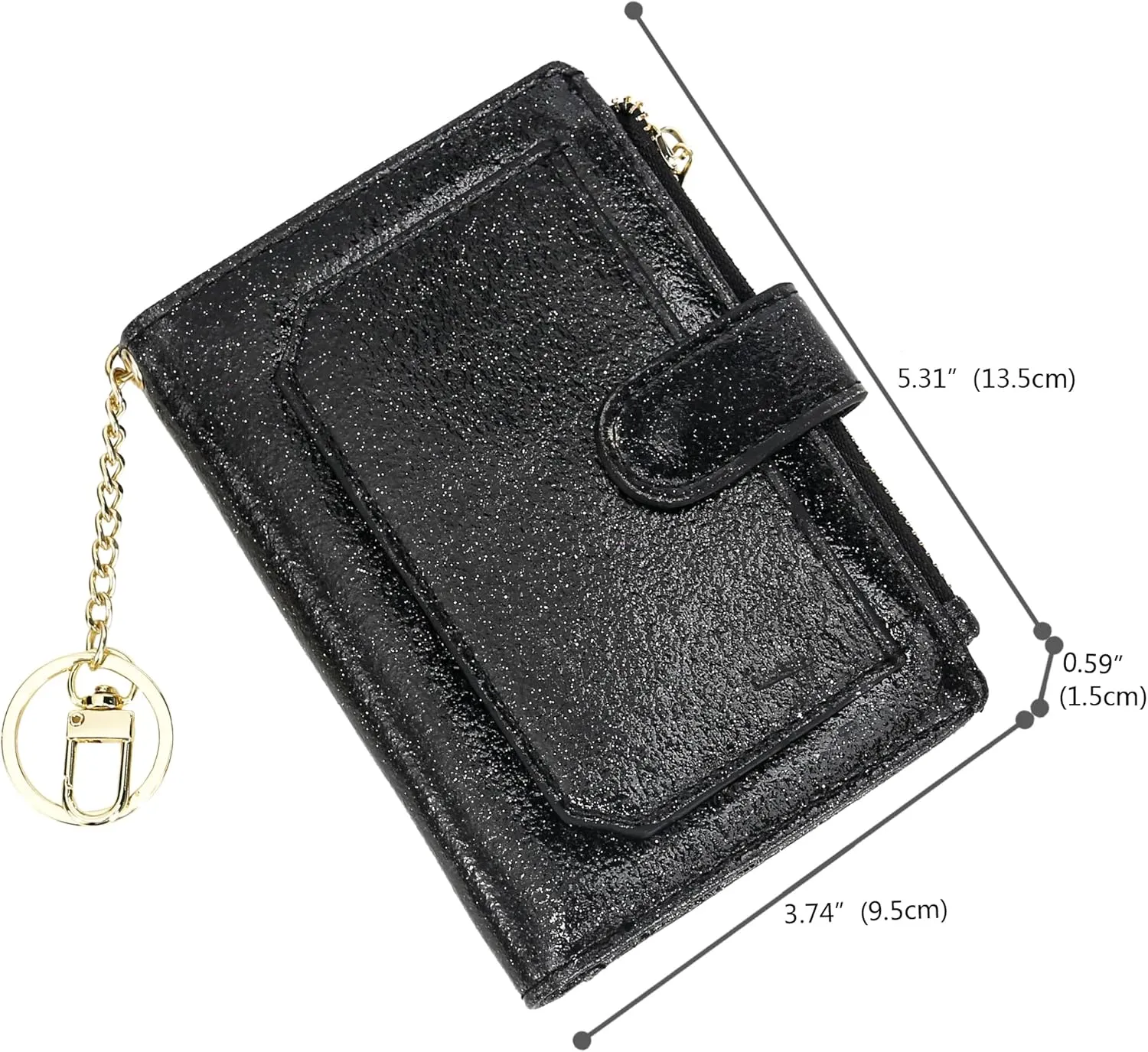 Womens Wallets RFID Small Compact Bifold Leather Card Holder Zip Pocket