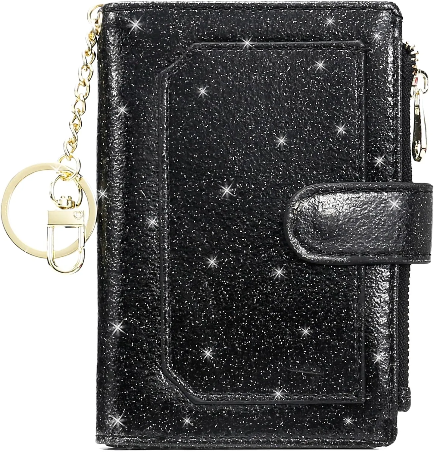 Womens Wallets RFID Small Compact Bifold Leather Card Holder Zip Pocket
