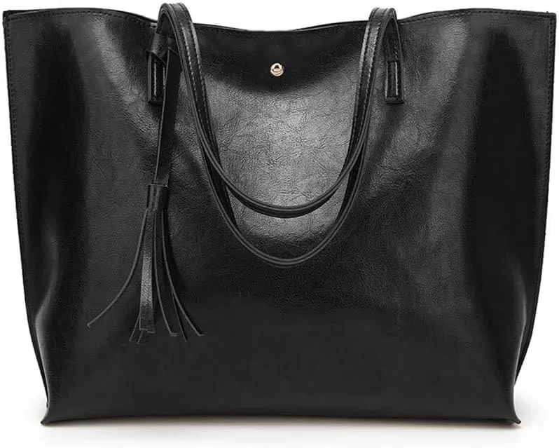 Work Handbag with Tassel Womens Tote Roomy Shoulder Purse Retro Commuter