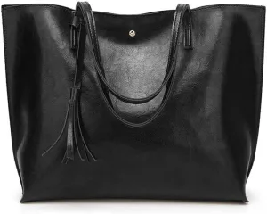 Work Handbag with Tassel Womens Tote Roomy Shoulder Purse Retro Commuter