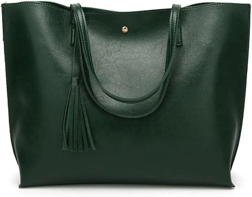 Work Handbag with Tassel Womens Tote Roomy Shoulder Purse Retro Commuter