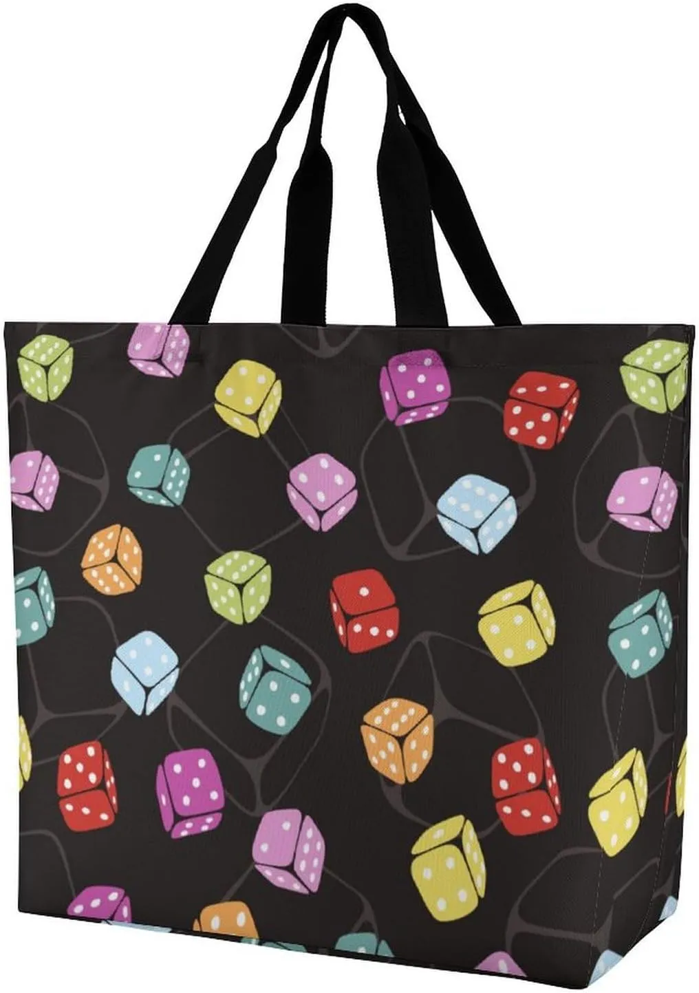 Wow-cool Women's Tote Bag Built-In Pockets Single Shoulder Tote Bag Interior Spacious Travel Shopping Bag